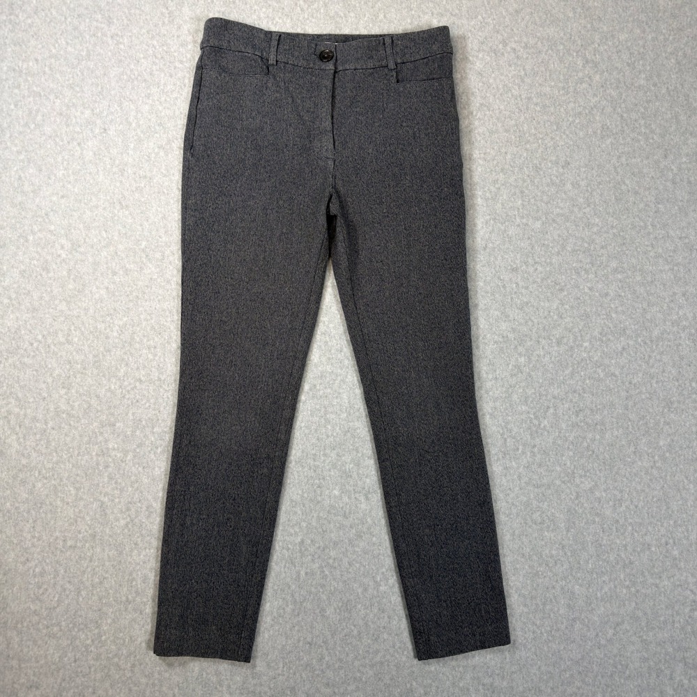 Loft The Skinny Gray Textured Slim Leg Dress Pants Size 2